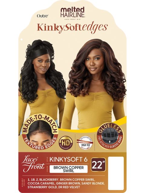Outre Melted Hairline Kinky Soft Edges Lace Front Wig - KINKYSOFT 6"