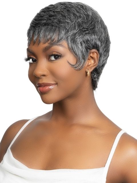 Janet Collection Lavish Silver 100% Virgin Human Hair Wig BEKA"