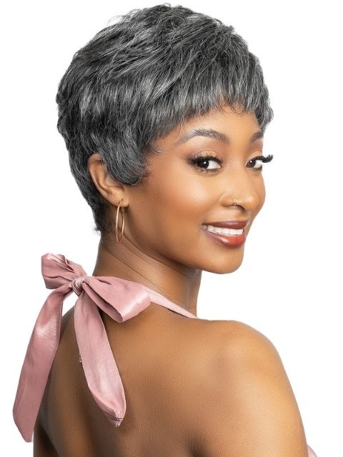 Janet Collection Lavish Silver 100% Virgin Human Hair Wig RAEL"