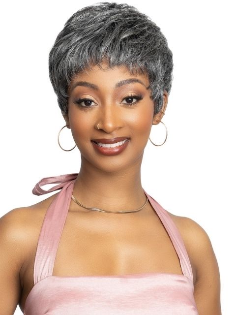 Janet Collection Lavish Silver 100% Virgin Human Hair Wig RAEL"