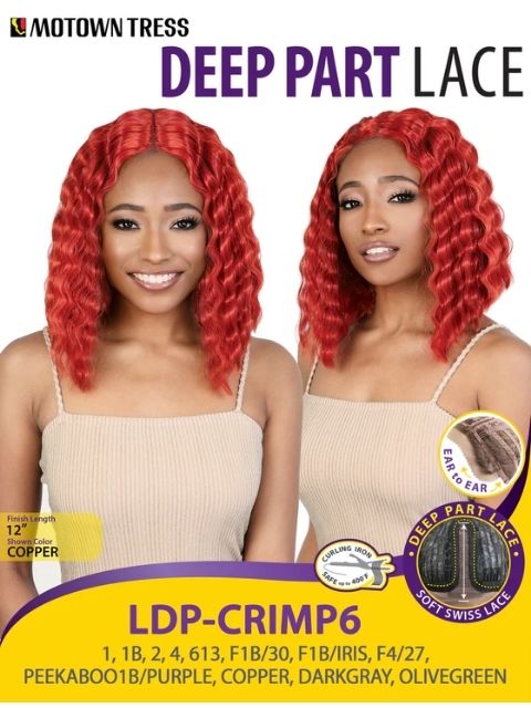 Motown Tress Salon Touch Glueless HD Lace LDP-CRIMP6" Deep Part Lace Wig