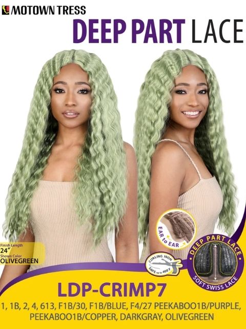Motown Tress HD Invisible Lace Deep Part LDP-CRIMP7" Lace Wig