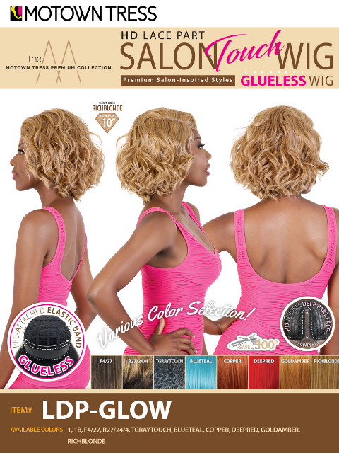 Motown Tress Salon Touch HD Glueless Lace Part Wig - LDP-GLOW