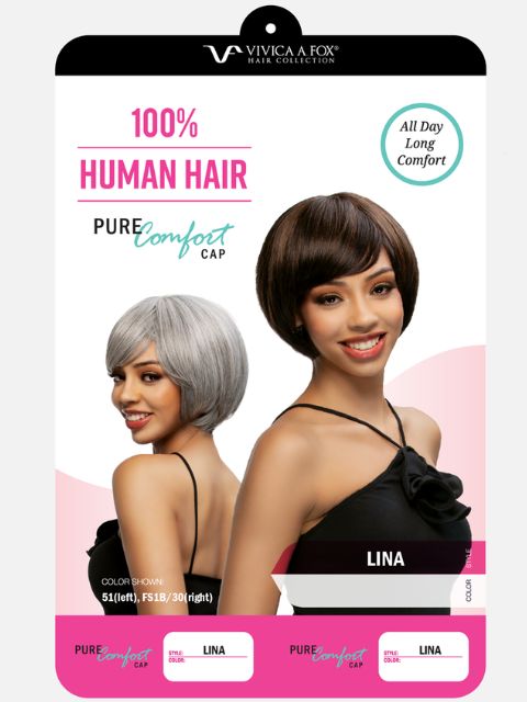 Vivica A Fox 100% Human Hair Pure Comfort Cap Wig - LINA