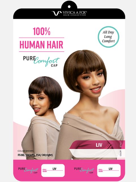 Vivica A Fox 100% Human Hair Pure Comfort Cap Wig - LIV