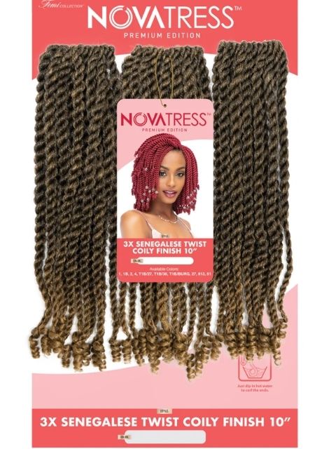 Femi Collection LovaTress 100% Handmade LOVATRESS 3X SENEALESE TWIST COILY FINISH 10"