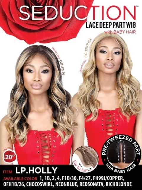 Seduction Slay & Style Pre-Tweezed LP.HOLLY" Deep Part Lace Wig