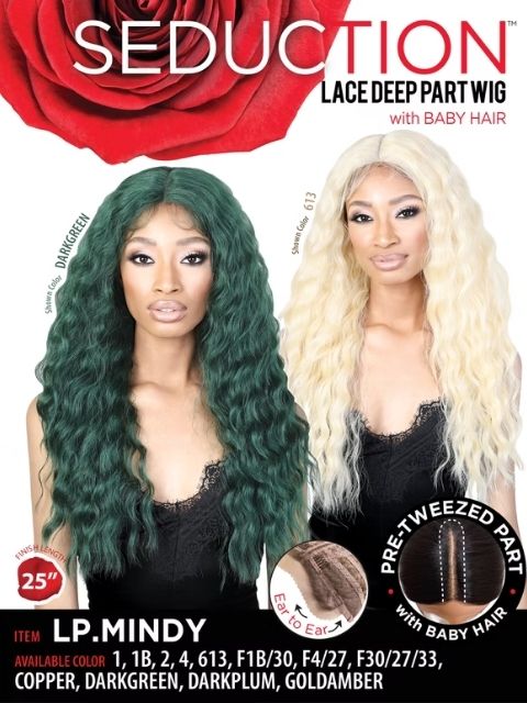 Seduction Slay & Style Pre-Tweezed LP.MINDY" Deep Part Lace Wig