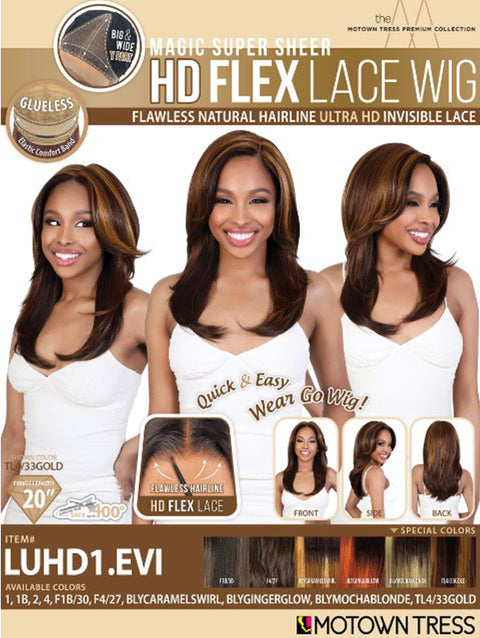 Motown Tress HD Flex Invisible Lace Wig - LUHD1.EVI