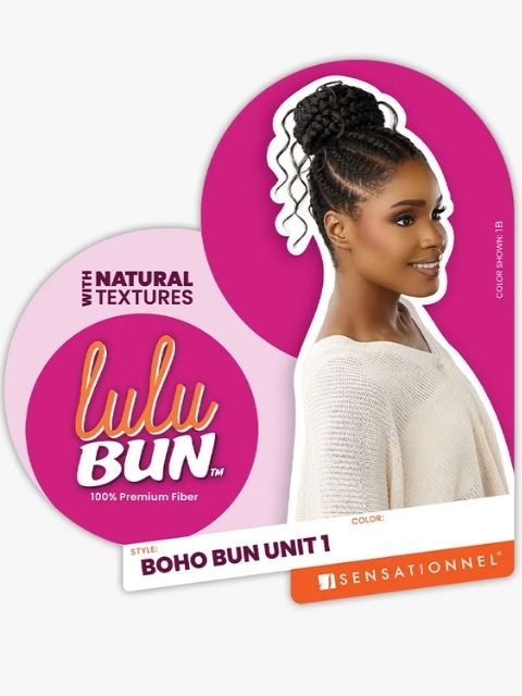 Sensationnel 100% Premium Fiber Hair Piece Bun- LULU BUN_BOHO BUN UNIT 1"