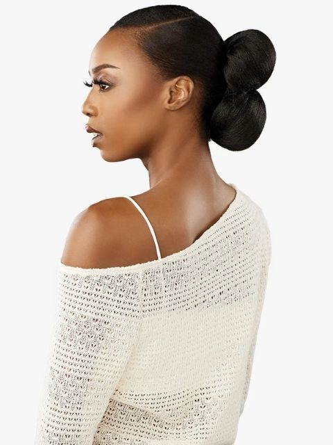 Sensationnel 100% Premium Fiber Hair Piece Bun- LULU BUN_SLEEK BUN UNIT 1"