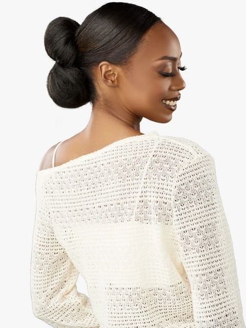 Sensationnel 100% Premium Fiber Hair Piece Bun- LULU BUN_SLEEK BUN UNIT 1"
