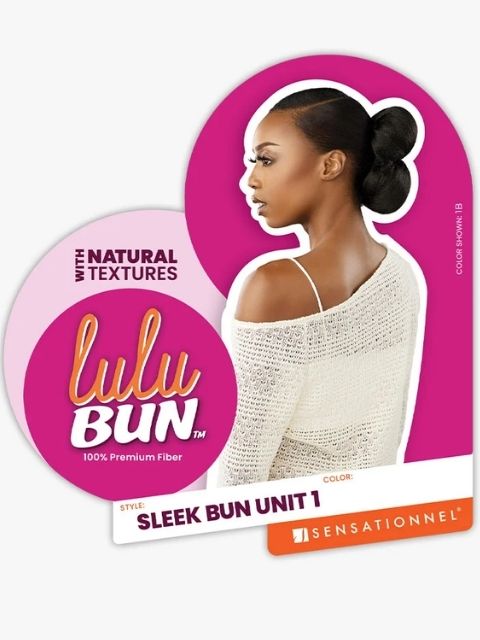 Sensationnel 100% Premium Fiber Hair Piece Bun- LULU BUN_SLEEK BUN UNIT 1"
