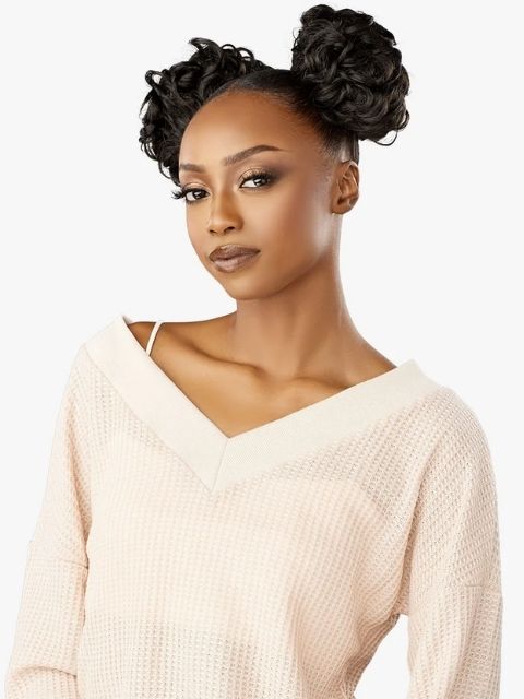 Sensationnel 100% Premium Fiber Hair Piece Bun- LULU BUN_SPACE BUN UNIT 3"