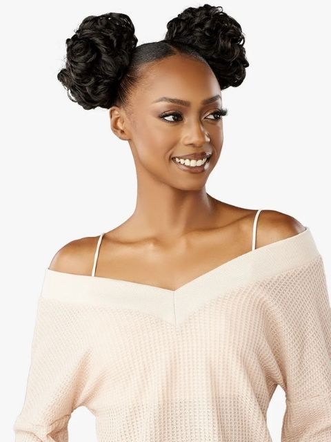 Sensationnel 100% Premium Fiber Hair Piece Bun- LULU BUN_SPACE BUN UNIT 3"