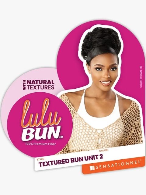 Sensationnel 100% Premium Fiber Hair Piece LULU BUN_TEXTURED BUN UNIT 2" Bun