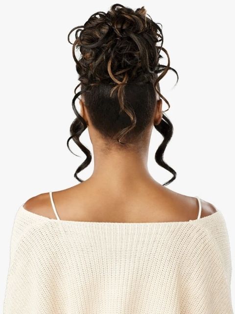 Sensationnel 100% Premium Fiber Hair Piece LULU BUN_UPDO UNIT 10" Bun