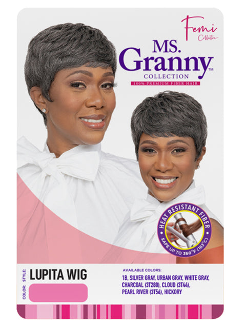 SALE! Femi Collection MS. Granny Collection 100% Premium fiber LUPITA Wig