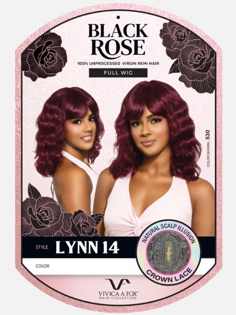 Vivica A Fox Black Rose 100% Human Hair Pure Comfort Cap LYNN14" Full Wig