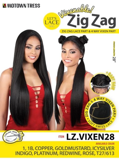 Motown Tress Let's Lace Zig Zag LZ.VIXEN28" Lace Part Wig