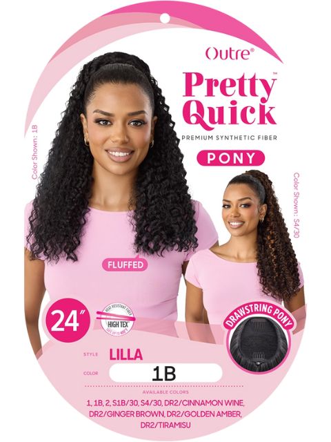 Outre Pretty Quick-Pony Drawstring  LILLA" Ponytail