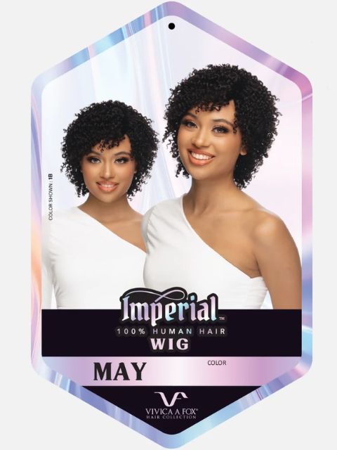 Vivica A Fox Imperial 100% Human Hair Full Wig -MAY