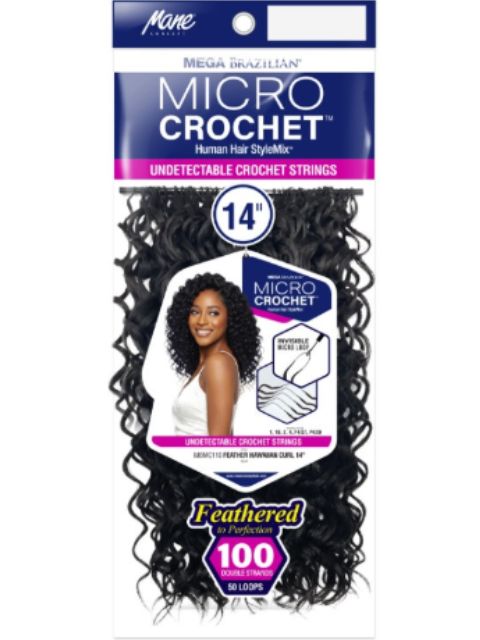 Mane Concept Human Hair StyleMix Feather Micro Crochet Extensions (MBMC109-110) FEATHER HAWAIIAN CURL"