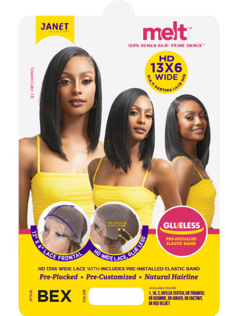 Janet Collection Melt 13x6 Frontal Wide Part Glueless BEX Lace Wig