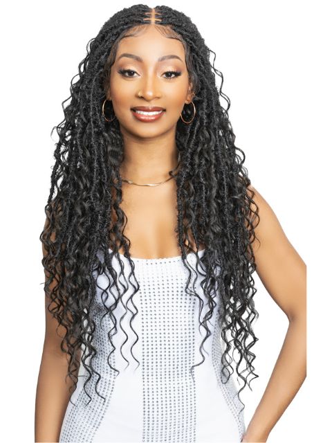 Janet Collection Melt  Human Hair  HD 360 with 13X6 Frontal Lace UNIMIX ENCORE LAVIE BOHO DREAM LOCS 32"" Wig