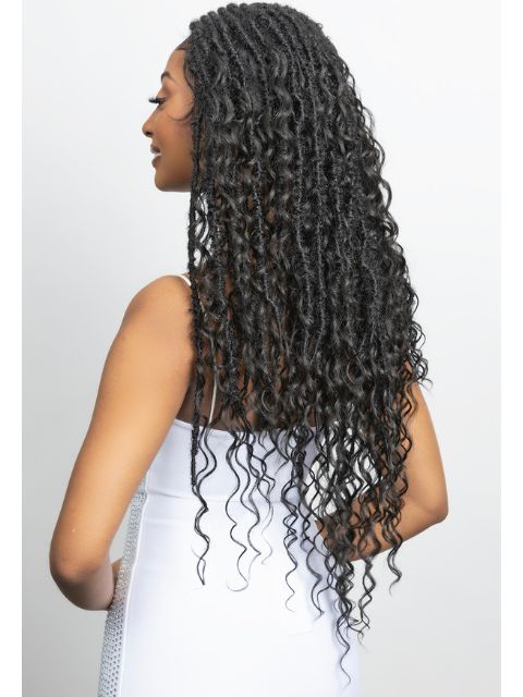 Janet Collection Melt  Human Hair  HD 360 with 13X6 Frontal Lace UNIMIX ENCORE LAVIE BOHO DREAM LOCS 32"" Wig