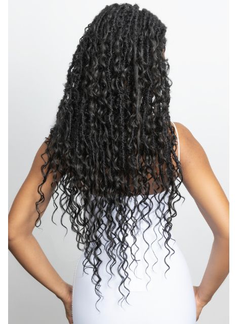 Janet Collection Melt  Human Hair  HD 360 with 13X6 Frontal Lace UNIMIX ENCORE LAVIE BOHO DREAM LOCS 32"" Wig