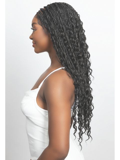 Janet Collection Melt  Human Hair  HD 360 with 13X6 Frontal Lace UNIMIX ENCORE LAVIE BOHO SENEGAL TWIST 30" Wig