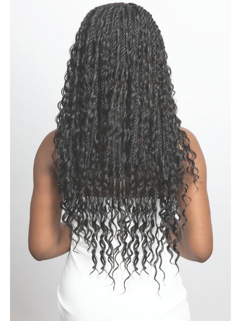 Janet Collection Melt  Human Hair  HD 360 with 13X6 Frontal Lace UNIMIX ENCORE LAVIE BOHO SENEGAL TWIST 30" Wig