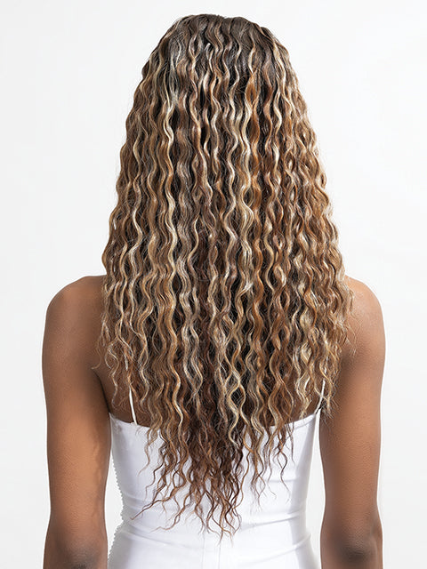 Janet Collection MELT VEIL BANG PRIME UNIMIX HD 360 with 13X6 Frontal Part Glueless Lace Wig- SEFU *SALE