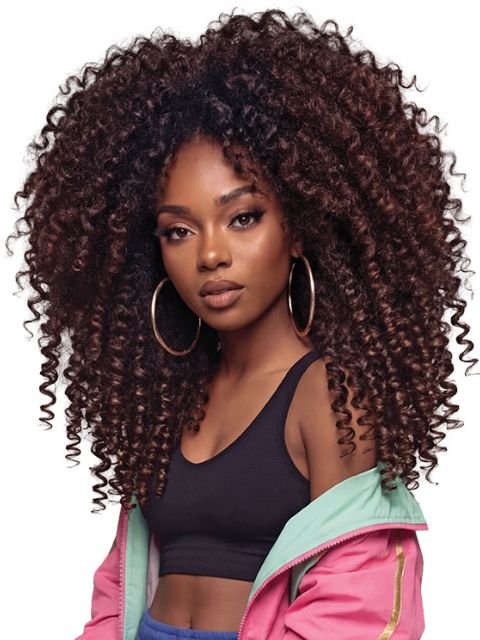 Janet Collection Melt Spiral Ends Human Hair Bundle BURMESE DEEP CURL 20"