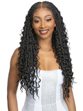 Janet Collection Melt  Human Hair  HD 360 with 13X6 Frontal Lace UNIMIX ENCORE LAVIE BOHO BOX BRAID 28" Wig
