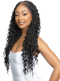 Janet Collection Melt  Human Hair  HD 360 with 13X6 Frontal Lace UNIMIX ENCORE LAVIE BOHO BOX BRAID 28" Wig
