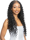 Janet Collection Melt  Human Hair  HD 360 with 13X6 Frontal Lace UNIMIX ENCORE LAVIE BOHO BOX BRAID 28" Wig