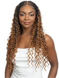 Janet Collection Melt  Human Hair  HD 360 with 13X6 Frontal Lace UNIMIX ENCORE LAVIE BOHO BOX BRAID 28" Wig