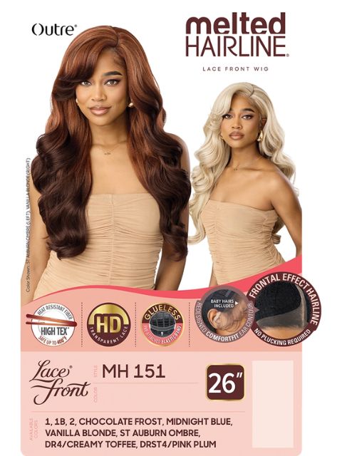 Outre Melted Hairline Premium Synthetic Glueless HD MH 151" Lace Front Wig