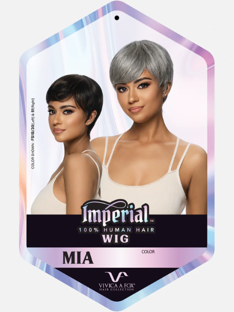 Vivica A Fox Imperial 100% Human Hair Pure Comfort Cap Full Wig -MIA