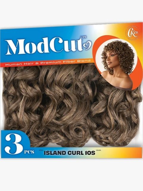 Sensationnel ModCut Human Hair Blend ModCut_ISLAND CURL 10S" Weave