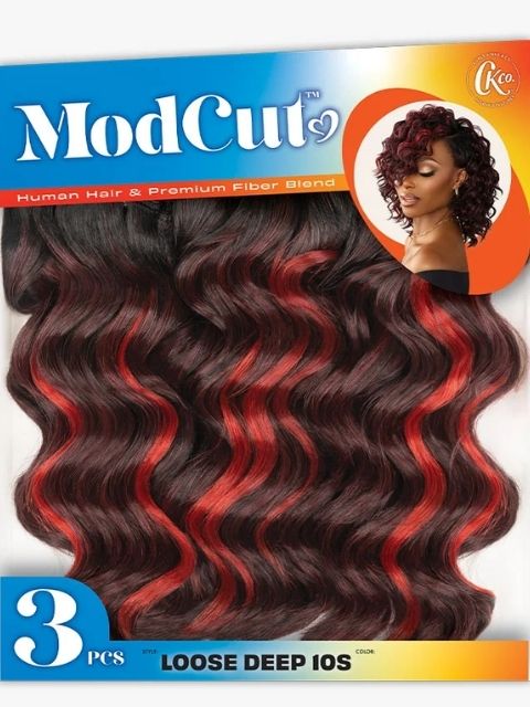 Sensationnel ModCut Human Hair Blend ModCut_LOOSE DEEP 10S" Weave