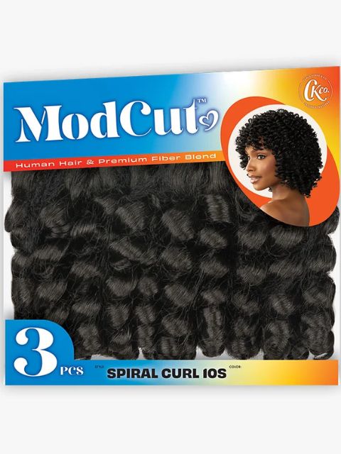 Sensationnel ModCut Human Hair Blend ModCut_SPIRAL CURL 10S" Weave