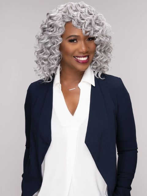 Femi Collection Ms. Granny Human Hair Blend DEEP WVG" Weave