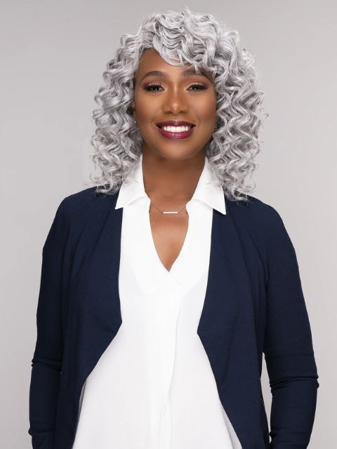 Femi Collection Ms. Granny Human Hair Blend DEEP WVG" Weave