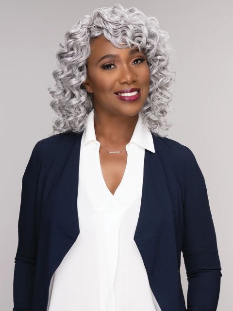 Femi Collection Ms. Granny Human Hair Blend DEEP WVG" Weave