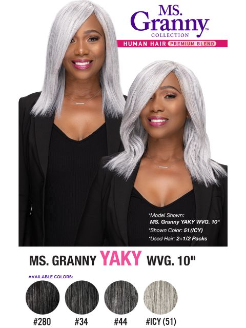 Femi Collection Ms. Granny Human Hair Blend YAKY WVG" Weave