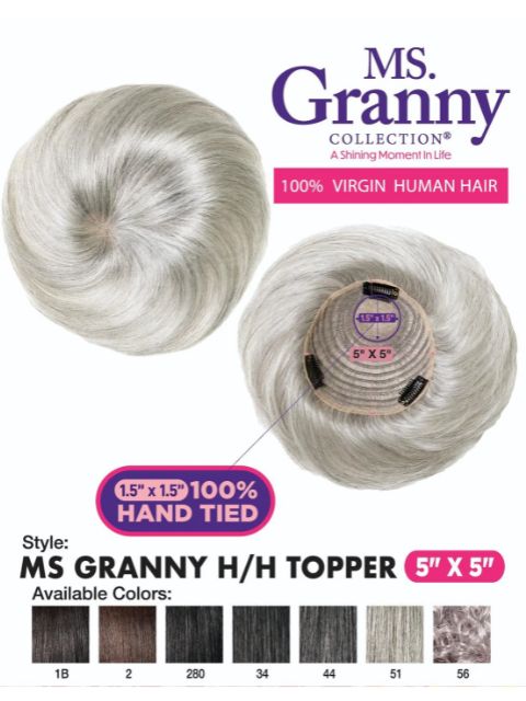 Femi Collection Ms Granny 100% Human Hair 5x5 TOPPER"