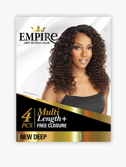 Sensationnel Empire Collection 100% Human Hair MULTI NEW DEEP Weave 4pc